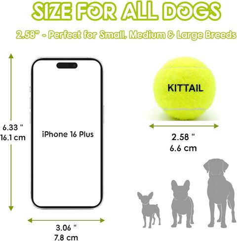 12 Pcs Squeaky Tennis Balls for Dogs - 2.58" Interactive Doggy Toys - Mini Safe, Durable for Small Medium Large Dogs Training Playing, with 1 Reusable Carry Bag in Saudi Arabia