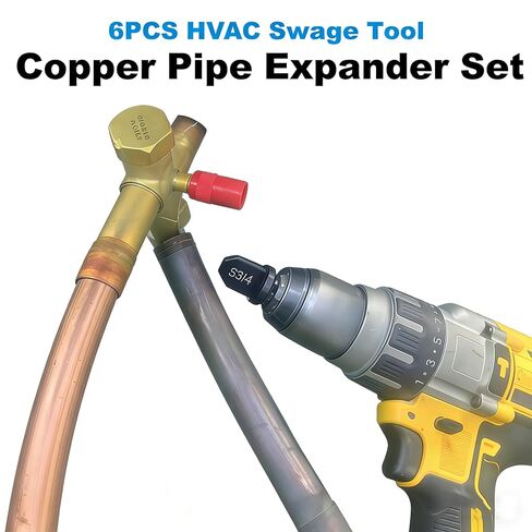 مجموعة إصلاح HVAC مكونة من 13 قطعة مع حاملات لقمة، ورؤوس مثقاب موسّعة لأنبوب نحاسي لمكيف الهواء، 6 مقاسات (1/4 بوصة، 3/8 بوصة، 1/2 بوصة، 5/8 بوصة، 3/4 بوصة، 7/8 بوصة) in Kuwait