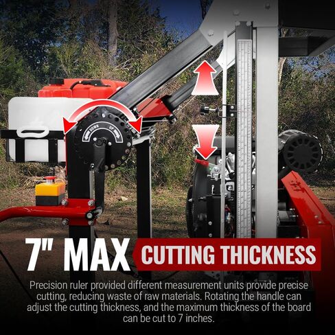 منشرة MechMaxx 36 بوصة MAX المحمولة، محرك ZONSEN 750cc 25HP V-Twin، عرض اللوحة 35 بوصة، طول المسار 20 بوصة، SM-36MAX in Kuwait