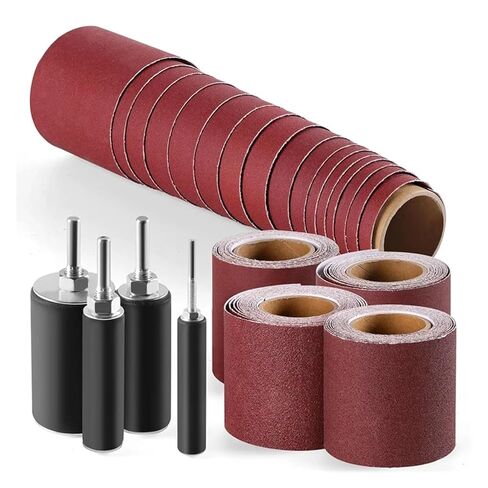 AB66- مجموعة أدوات صنفرة أسطوانة الصنفرة 8 قطع مع أربع بكرات بطول 3 أمتار (80، 120، 240، 320) in Kuwait