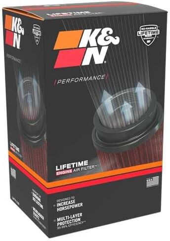 K&N Universal Clamp-On Air Intake Filter: High Performance, Premium, Washable, Replacement Air Filter: Flange Diameter: 2.75 In, Filter Height: 6 In, Flange Length: 2 In, Shape: Round, RU-3190 in Saudi Arabia
