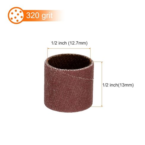 HARFINGTON 200 قطعة من براميل الصنفرة 1/2 بوصة حصى 600 ورق صنفرة صغير وأكمام صنفرة صغيرة لأدوات سنفرة الطبل الدوارة in Kuwait