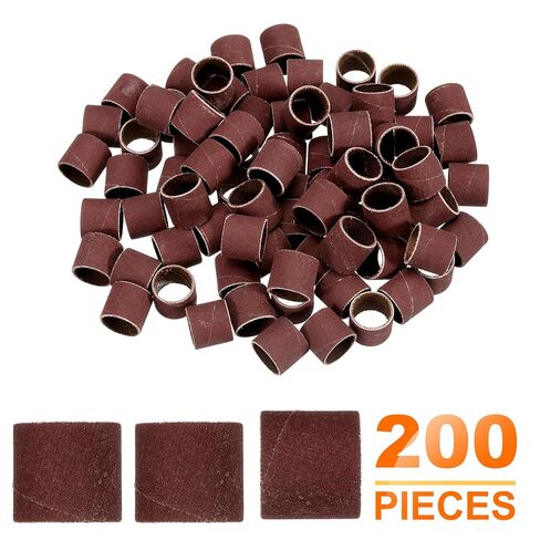 HARFINGTON 200 قطعة من براميل الصنفرة 1/2 بوصة حصى 600 ورق صنفرة صغير وأكمام صنفرة صغيرة لأدوات سنفرة الطبل الدوارة in Kuwait