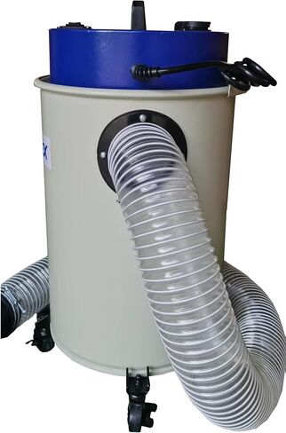 DYNAVEX 142CFM، جهاز استخراج غبار الأعمال الخشبية بقدرة 10 أمبير و5 ميكرون مع دلو تجميع سعة 12 جالون وعجلات متحركة، ومفتاح مرتبط in Kuwait