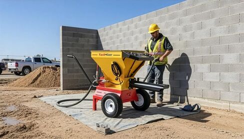 خلاط FastMixer الاحترافي المستمر، سعة 3900 رطل/ساعة، كهربائي 110 فولت، للخرسانة والملاط والجص in Kuwait