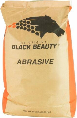 BLACK BEAUTY Abrasive Blast Media Fine Abrasive 20/40 Mesh Size for use in Sandblast Cabinet - 80 LBS in Kuwait