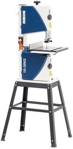 Rikon 10″ Deluxe Bandsaw with Stand Model 10‑3062S – ½ HP, Two-Speed, 5″ Resaw Height × 9‑5/8″ Throat, Cast-Iron Table, Tool-Less Blade Guides, Includes Blade & Stand in Kuwait