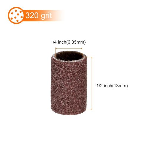 HARFINGTON 200 قطعة من براميل الصنفرة 1/4 بوصة حصى 320 ورق الصنفرة أكمام صنفرة صغيرة لأدوات سنفرة الطبل الدوارة in Kuwait