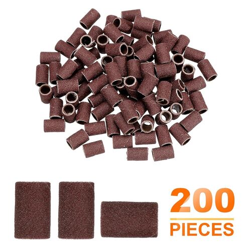 HARFINGTON 200 قطعة من براميل الصنفرة 1/4 بوصة حصى 320 ورق الصنفرة أكمام صنفرة صغيرة لأدوات سنفرة الطبل الدوارة in Kuwait