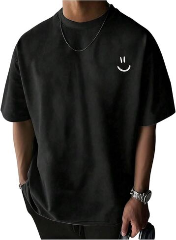 RoseSeek Boy's Cartoon Graphic Tees Crew Neck Short Sleeve Oversize T Shirts Casual Streetwear Tops in Saudi Arabia