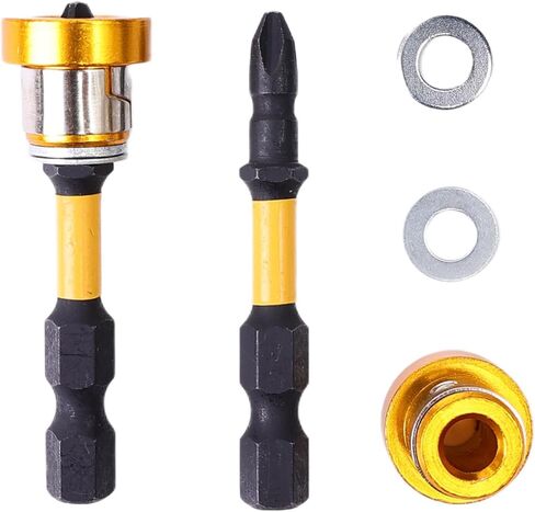 Drywall Screw Setter, Magnetic Positioning Screwdriver PH2 Bits,1/4" Hex Shank Drywall Screw Bit for Plasterboard Screw, 50mm (2Pcs) in Saudi Arabia