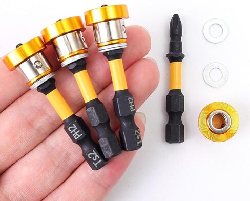 Drywall Screw Setter, Magnetic Positioning Screwdriver PH2 Bits,1/4" Hex Shank Drywall Screw Bit for Plasterboard Screw, 50mm (2Pcs) in Saudi Arabia