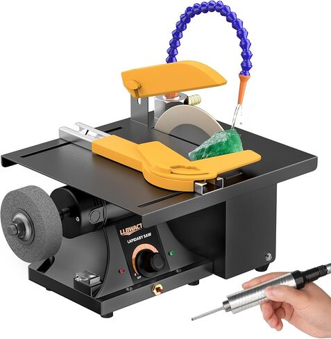 350W Lapidary Saw Benchtop Cutting&Engraving Machine,Variable Speed 0-10000 RPM with Water Cooling,Complete Kit for Wood Acrylic Stone Metal,Includes Diamond Blades,Flex Shaft,Polishing Wheels in Saudi Arabia