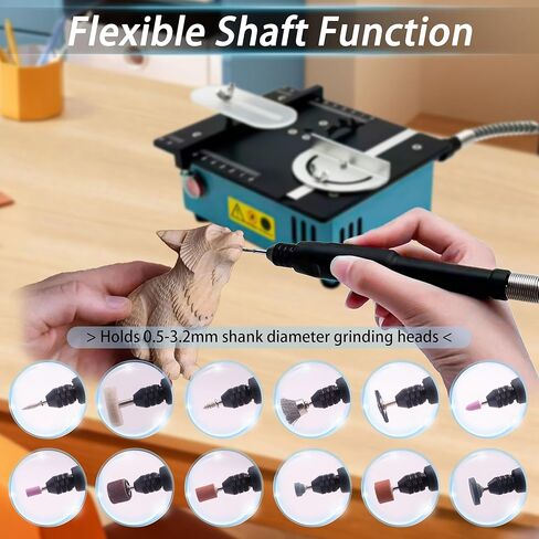 Mini Table Saw for Crafts with Dual 775Motors & Switches, 9000RPM Adjustable Height Small Saw with Accessories for DIY Wood working, Jewelry, Resin, and Model Making in Kuwait