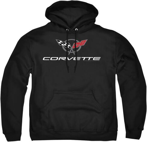 كنزة صوفية بقلنسوة وملصقات من Popfunk Classic Chevy Corvette Chevy Vintage GM Logo in Saudi Arabia