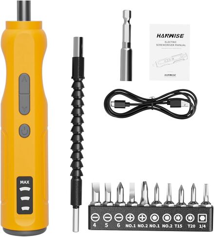 Electric Screwdriver Set, 1500mAh Cordless Rechargeable Screwdriver With Bits & Extension Shaft, Mini Power Tool For Electronics Repair, DIY Home Maintenance – 5N.m Torque, LED Light, 300rpm in Kuwait