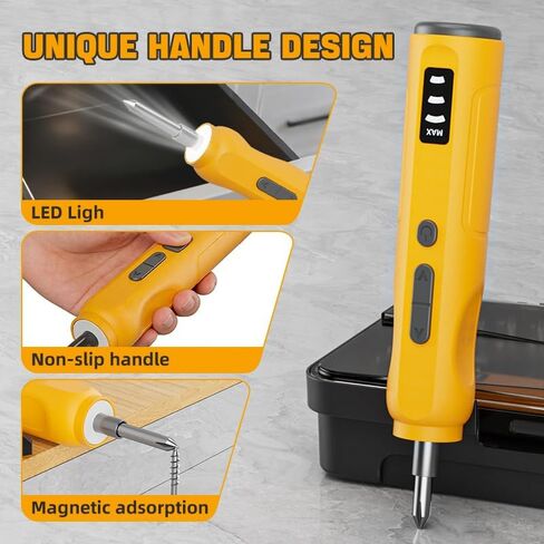 Electric Screwdriver Set, 1500mAh Cordless Rechargeable Screwdriver With Bits & Extension Shaft, Mini Power Tool For Electronics Repair, DIY Home Maintenance – 5N.m Torque, LED Light, 300rpm in Kuwait