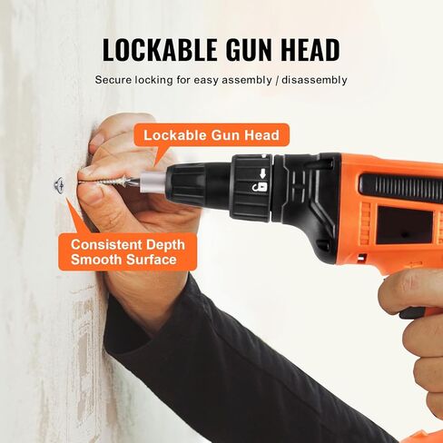 20V Max Drywall Screw Gun Brushless Cordless 4200RPM Kit with 2 Battery Packs Charger Belt Clip Tool Bag Adjustable Built-in LED in Kuwait