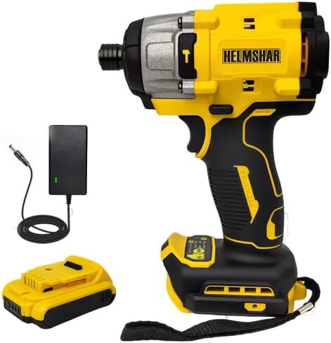 brushless impact screwdriver, suitable for 20V MAX battery (only the tool itself), 1/4 inch cordless screwdriver, variable speed adjustment function, 3 LED lights (3) in Saudi Arabia