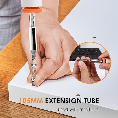 Electric Screwdriver 3.6V, USB Long-lasting Powerful Electric Screwdriver Set, Cordless Drill with LED Light, 14 PCS Driver Bit(White) in Kuwait