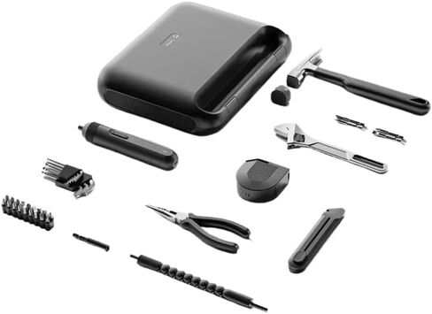 Electric Screwdriver For Electric Screwdriver Tool Set 4Nm Type-C Charging Compact Toolbox Household Repair Kit Multitool（Color.:Black) in Kuwait