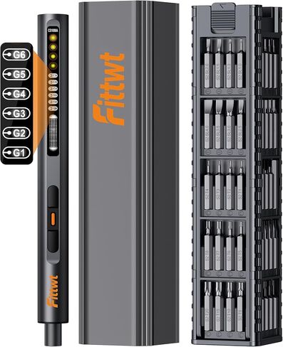 73 IN 1 Mini Electric Screwdriver Set,OLED Smart Display Screen,6 Torque Settings Max 0.7N.m,500 mAh Battery,Small Precision Screwdriver,Repair Tool for Watch,Camera,Computer,Glasses,Phone,Laptop in Kuwait