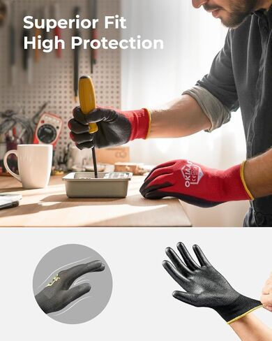 OKIAAS Roofing Nailer, Pneumatic Roofing Nail Gun & Work Gloves for Men in Kuwait