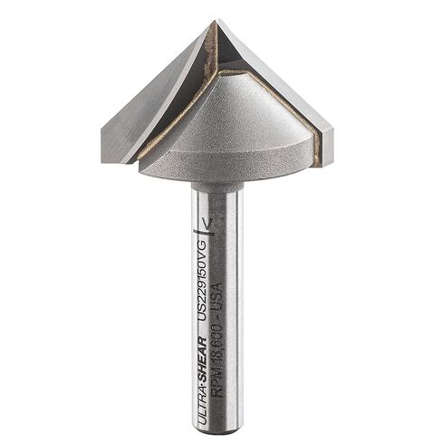 Folding Miter V Groove Bit Set for Miter Fold Boxes, Signmaking, CNC, 1/4" SH, 1/2" CL, 1" CD USA-Made US229010VG in Kuwait