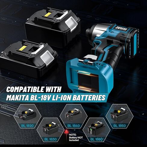 Cordless Impact Driver 1/4" Compatible with Makita 18V Battery (Bare Tool), 1800in-lbs Electric Brushless Impact Drill, Compact Power Driver Tool for Home Projects, Auto-Stop & LED Light in Kuwait