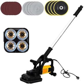4- Concrete Grinder Set 3800W Concrete Planer With 6 Speed Control For Grinding, Polishing, Deburring, Engraving And Rust Removal (Standard + Extension rod) in Kuwait