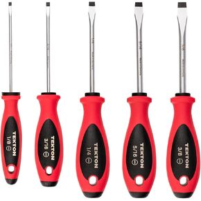 مجموعة مفك براغي مشقوقة من TEKTON - سيقان 4 بوصة، 5 قطع (1/8-3/8 بوصة) | DWA90000 in Kuwait