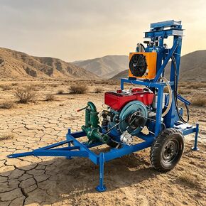 Water Well Drilling Rig Compact Borehole Drilling Machine 75-325mm Diameter 150m Depth Portable Driller for Farm Irrigation Residential Groundwater Projects in Kuwait