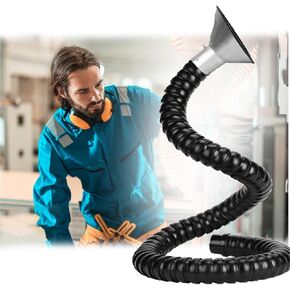This Flexible Fume Extractor Ducting - Black Round Dust Collect Hose Kit for Home & Shop Vacuums, Custom Lengths (1m/3.3ft, 100mm/3.9in) for Air Intake & Induct in Kuwait