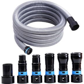 16FT Shop Vac Hose Extension Kit, Dust Collection Hose Kit With 6 Adapter For Home&Shop Vacuums System, Compatible With All Major Household Vacuum Cleaner Brands Woodworking Power Tools And Sanders in Saudi Arabia