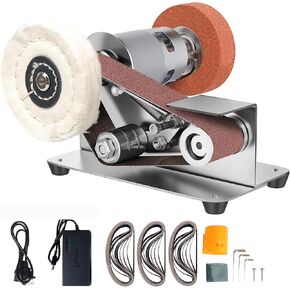 Multifunctional Mini Belt Sander, Electric Knife Sharpener, 15 Degree Belt Grinder,7 Adjustable Speed Buffer Polisher Knife Sharpening System for Kitchen Knives, Wood, Plastic, Crafts in Saudi Arabia