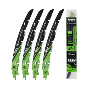 Pruning Blades Reciprocating Saw Blade 12"*2+15"*2 - Curved Edge Wood Pruning Saw Blades 6TPI for Tree Trimming,Wood Cutting,Reciprocating Saw Blades Set(4 Pack) in Saudi Arabia