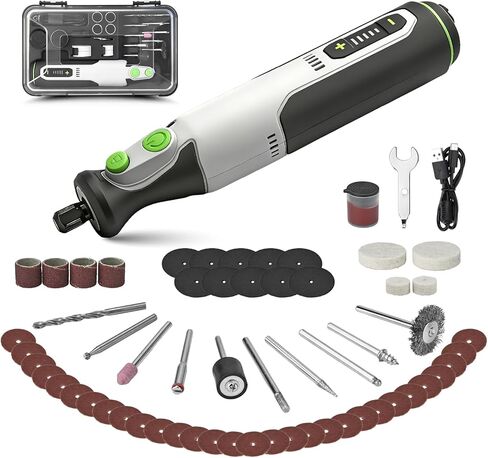 Cordless Rotary Tool Kit Engraving Pen 5 Variable Speed 7.2V Powerful Rotary Tool 8000-31000RPM with 60 Accessories for 3D Printer Sanding,Polishing,Drilling,Carving DIY Crafts in Saudi Arabia