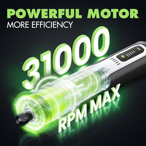 Cordless Rotary Tool Kit Engraving Pen 5 Variable Speed 7.2V Powerful Rotary Tool 8000-31000RPM with 60 Accessories for 3D Printer Sanding,Polishing,Drilling,Carving DIY Crafts in Saudi Arabia