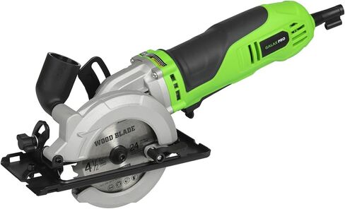 GALAX PRO 710W Mini Circular Saw 3 Pcs Saw Blades (115mm), 5200RPM Electric Circular Saw,1-2/3''(90°)/1''(45°) Cutting Depth, Portable and Compact for Wood/Metal/Plastic in Kuwait