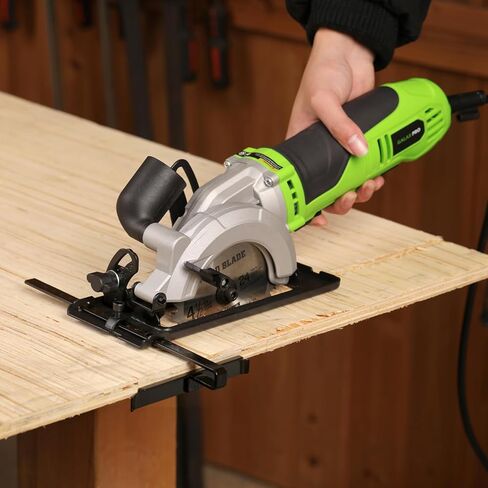 GALAX PRO 710W Mini Circular Saw 3 Pcs Saw Blades (115mm), 5200RPM Electric Circular Saw,1-2/3''(90°)/1''(45°) Cutting Depth, Portable and Compact for Wood/Metal/Plastic in Kuwait