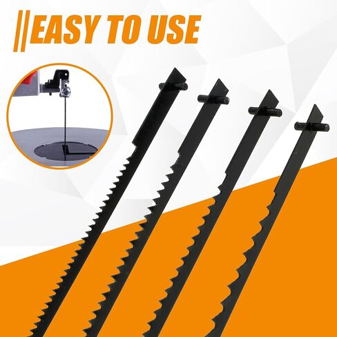 96Pcs 5 Inch Scroll Saw Blade Pin End Replacement Spiral Scroll Saw Blades for Wood Carbon Steel Reverse Skip Tooth (10/15/18/24 TPI) in Kuwait