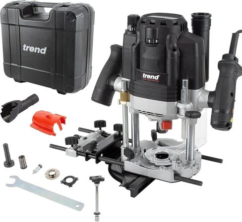 موجه T8 مزدوج الوضع 3-1/4 HP مع طوق 1/2 بوصة، سرعة متغيرة، طاولة توجيه متوافقة مع نظام التمركز الدقيق، تتضمن 1/2 بوصة مستقيمة، U*T8EK/A in Kuwait