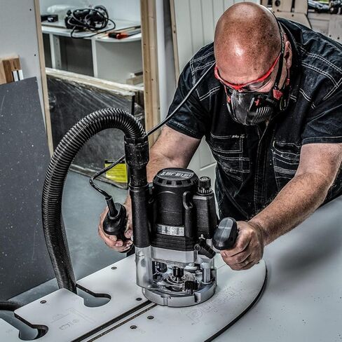 موجه T8 مزدوج الوضع 3-1/4 HP مع طوق 1/2 بوصة، سرعة متغيرة، طاولة توجيه متوافقة مع نظام التمركز الدقيق، تتضمن 1/2 بوصة مستقيمة، U*T8EK/A in Kuwait