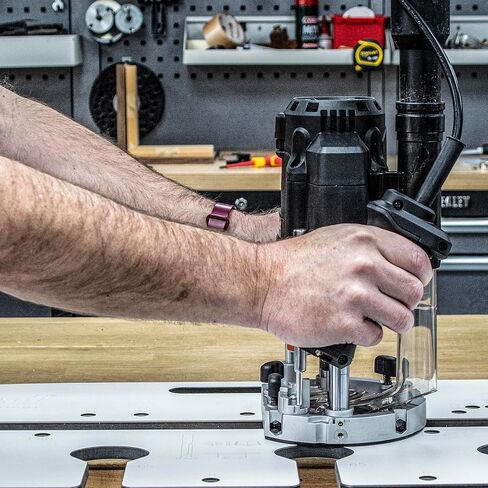 موجه T8 مزدوج الوضع 3-1/4 HP مع طوق 1/2 بوصة، سرعة متغيرة، طاولة توجيه متوافقة مع نظام التمركز الدقيق، تتضمن 1/2 بوصة مستقيمة، U*T8EK/A in Kuwait