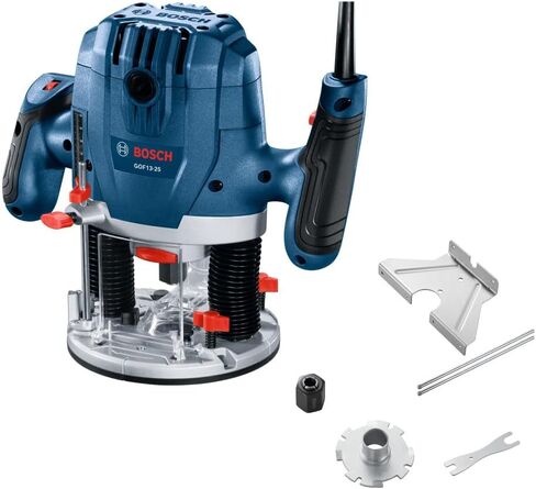 BOSCH GOF13-25 1-3/4 HP جهاز توجيه متوسط ​​الحجم - 11,000 إلى 28,000 دورة في الدقيقة، تصميم مريح، مع دليل متوازي قابل للفصل in Kuwait