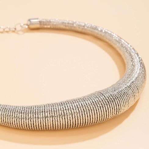 Auwoyss Chunky Choker Necklace for Women Gold Thick Necklaces African Collar Exaggerated Necklace Jewelry Gift in Saudi Arabia