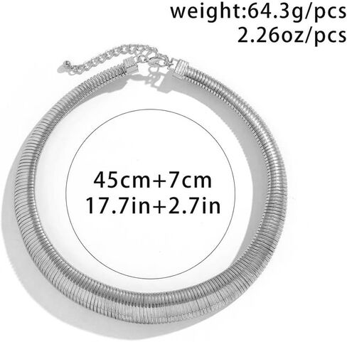 Auwoyss Chunky Choker Necklace for Women Gold Thick Necklaces African Collar Exaggerated Necklace Jewelry Gift in Saudi Arabia