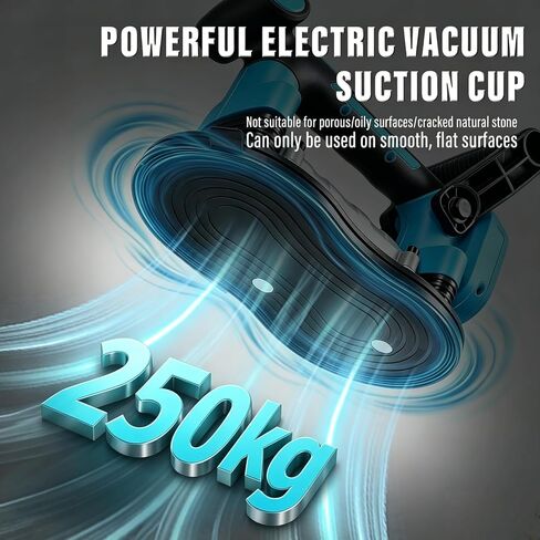 Tile Vibration Tool for Makita 18V Battery (Bare Tool), Double Handle Tile Vibrator with 10" Large Suction Cup, 250kg/551lbs Suction Power, 28000RPM 9-Speed Tiling Machine for Floor, Tile, Wall in Kuwait