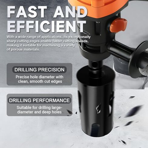 Diamond Core Drill Bit 2-1/2"(65mm) with Pilot Bit & Adapters (SDS Plus & Hex) – Upgraded Welded Segments, 8.6" Depth – for Concrete, Solid Brick, Hollow Brick, Masonry & More in Kuwait