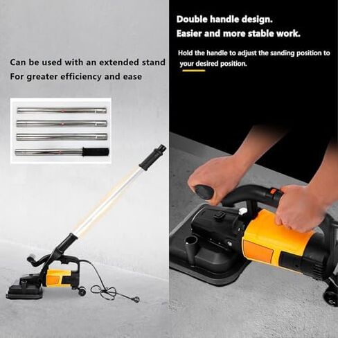 4- Concrete Grinder Set 3800W Concrete Planer With 6 Speed Control For Grinding, Polishing, Deburring, Engraving And Rust Removal (Standard + Extension rod) in Kuwait